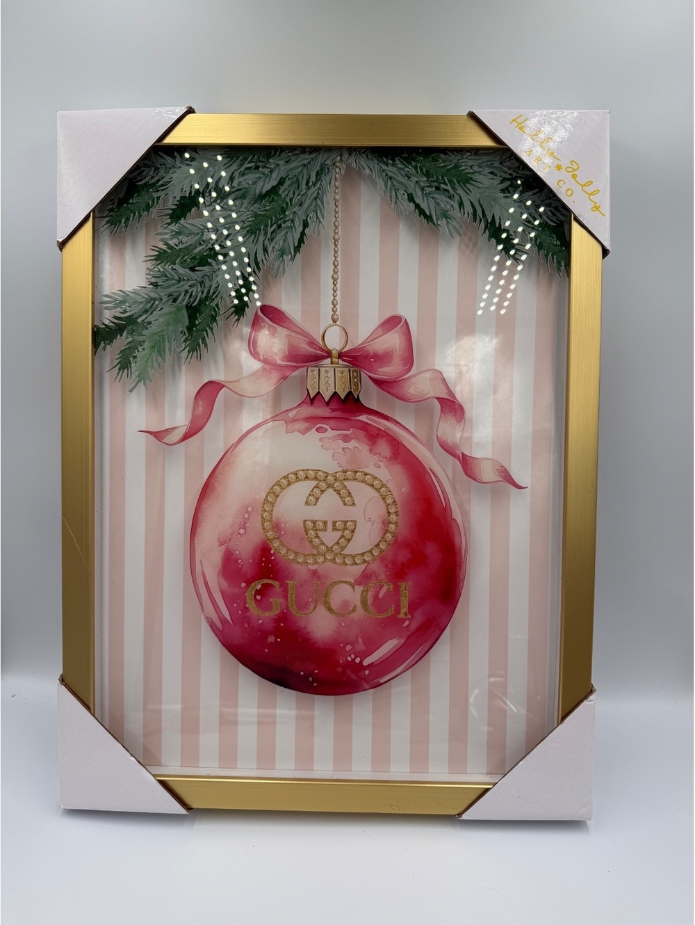 Hallmark Gold Foil Gucci Ornament Wall Art Picture Frame